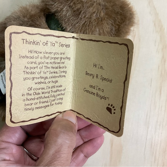 Boyds Bears Proverbs 17:17 Head Bean Plush Stuffed Animal Toy Gift 5 Inch - Picture 5 of 5